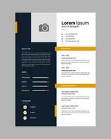 professionale CV curriculum vitae modello design vettore minimalista