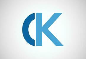 alfabeto iniziale ck lettera logo disegno, vettore design modello