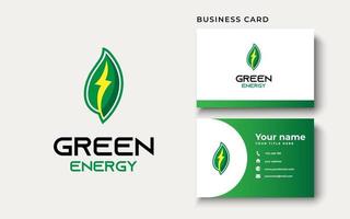 ispirazione per il design del logo di energia verde vettore