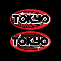 tokyo Giappone y2k abbigliamento di strada stile colorato slogan tipografia impostato collezione vettore design icona illustrazione. maglietta, manifesto, striscione, moda, slogan camicia, etichetta, aviatore