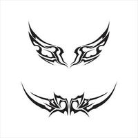 tribale, classico, nero, etnico tatuaggio icona illustrazione vettoriale design logo