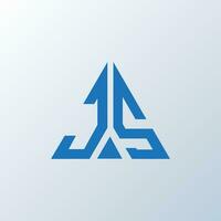 js lettera logo creativo design. js unico design. vettore