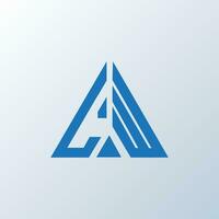 lw lettera logo creativo design. lw unico design. vettore