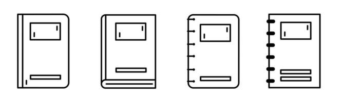 taccuino icona modello. azione vettore illustrazione.