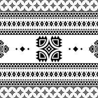 etnico geometrico Stampa. tradizionale senza soluzione di continuità astratto modello. azteco navajo tribale stile. nero e bianca colori. design per tessile, tessuto, vestiario, tenda, tappeto, ornamento, sfondo. vettore