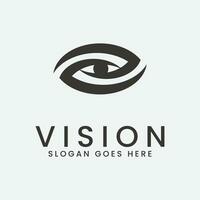 visione logo vettore illustrazione design