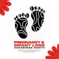 gravidanza e infantile perdita consapevolezza mese sociale media inviare bandiera per incinta donne vettore