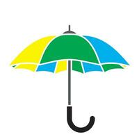 sole umbrellla simbolo nel nero e ombrello.bianco e piovere, pittogramma vettore