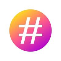 colorato hashtag icona vettore illustrazione