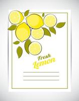 illustrazione vettoriale di sfondo naturale di limone astratto