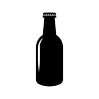 birra bottiglia icona. vino bottiglia. alcool silhouette icona. vettore. vettore