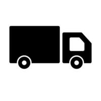 la logistica camion silhouette icona. vettore. vettore