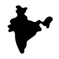 India carta geografica silhouette icona. vettore. vettore