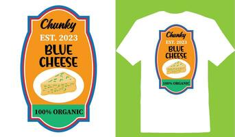 grosso est. 2023 blu formaggio 100 biologico maglietta vettore