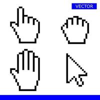trascinare l'icona del cursore a mano bianca illustrazione vettoriale