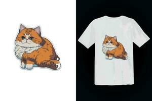 modificabile gatto t camicia design vettore