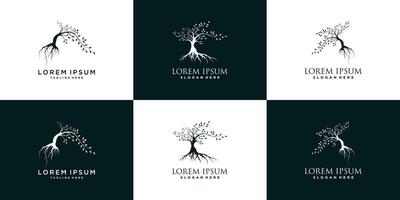 natura albero logo design collezione con creativo concetto premio vettore