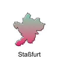 carta geografica città di Stabfurt. vettore carta geografica di Tedesco nazione design modello con schema grafico schizzo stile isolato su bianca sfondo