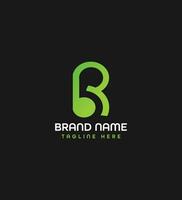 B moderno lettera logo design concetto vettore
