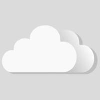 oggetto vettoriale isolato icona meteo nuvoloso cloud