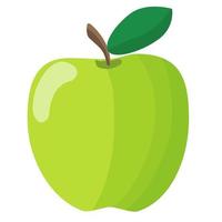 illustrazione vettoriale oggetto isolato frutta mela verde