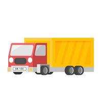 camion di trasporto di oggetti isolati dei cartoni animati vettore