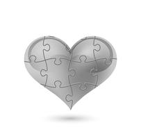 Cuore di puzzle Illustrazione vettoriale