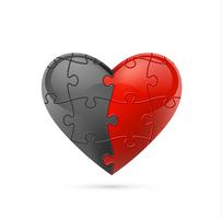 Cuore di puzzle Illustrazione vettoriale