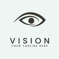 visione logo vettore illustrazione design