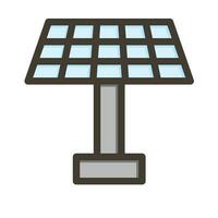 solare pannello vettore di spessore linea pieno colori icona per personale e commerciale uso.