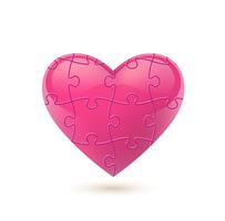 Cuore di puzzle Illustrazione vettoriale