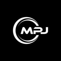 mpj logo disegno, ispirazione per un' unico identità. moderno eleganza e creativo design. filigrana il tuo successo con il Impressionante Questo logo. vettore