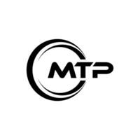 mtp logo disegno, ispirazione per un' unico identità. moderno eleganza e creativo design. filigrana il tuo successo con il Impressionante Questo logo. vettore