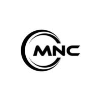 mnc logo disegno, ispirazione per un' unico identità. moderno eleganza e creativo design. filigrana il tuo successo con il Impressionante Questo logo. vettore