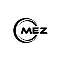 mez logo disegno, ispirazione per un' unico identità. moderno eleganza e creativo design. filigrana il tuo successo con il Impressionante Questo logo. vettore