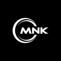 mnk logo disegno, ispirazione per un' unico identità. moderno eleganza e creativo design. filigrana il tuo successo con il Impressionante Questo logo. vettore