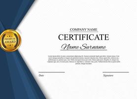 sfondo del modello di certificato. premio diploma design vuoto. illustrazione vettoriale