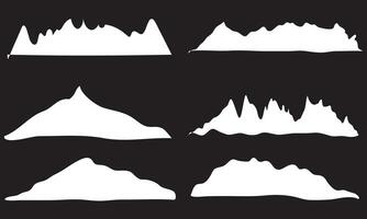 montagna vettore icone impostato montagna silhouette vector.print