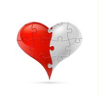 Cuore di puzzle Illustrazione vettoriale