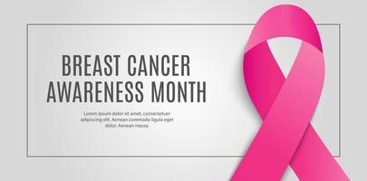 mese di consapevolezza del cancro al seno nastro rosa sfondo illustrazione vettoriale