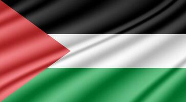 Palestina realistico ondulato bandiera vettore sfondo design