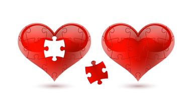 Cuore di puzzle Illustrazione vettoriale