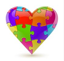 Cuore di puzzle Illustrazione vettoriale