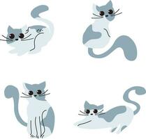 internazionale gatto giorno vettore illustrazione. su agosto 8 °