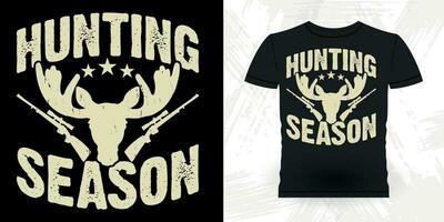 divertente cacciatore retrò Vintage ▾ cervo a caccia maglietta design vettore