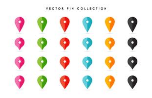 Pin di posizione. Mappa design piatto icona pin vettoriale. vettore