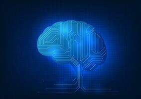 intelligente cervello tecnologia dentro il cervello siamo collegato tecnologico circuiti. esso rappresenta il tecnologia di artificiale intelligenza quello arriva per controllo il tecnologia. vettore