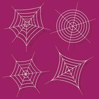 piatto illustrazione vettore di ragno ragnatela elementi