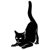 gatto silhouette. festeggiare gatto giorno vettore