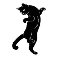 gatto silhouette. festeggiare gatto giorno vettore